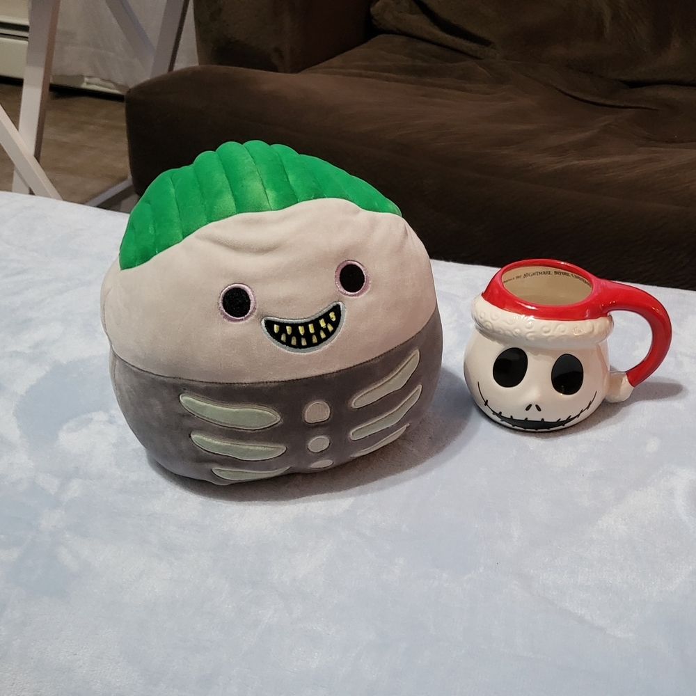 Disney Nightmare before Christmas mug and stuffed squishy bundle